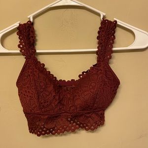 red floral bralette